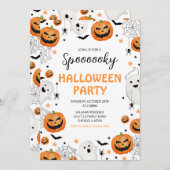 Griezelig Halloween-feest Kaart (Voorkant / Achterkant)