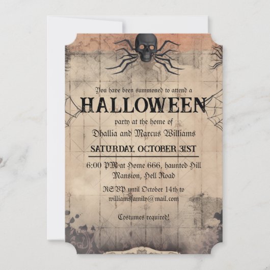  griezelig Halloween feest Kaart (Voorkant)