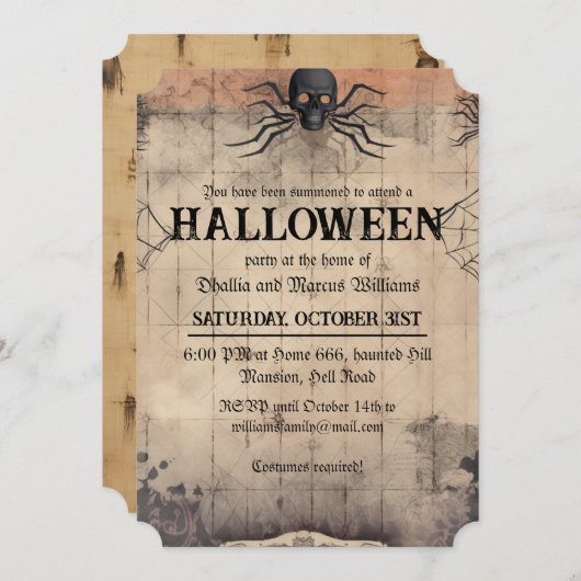  griezelig Halloween feest Kaart (Voorkant / Achterkant)