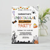 Griezelig Halloween Feest   Kaart (Staand voorkant)