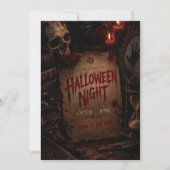 Griezelig Halloween-feest uitnodiging (Voorkant)