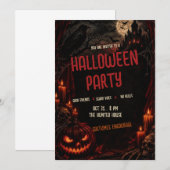 Griezelig Halloween-feest Uitnodiging (Voorkant / Achterkant)