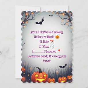 Griezelig Halloween-feest Uitnodiging 🎃 Leuk & Ak