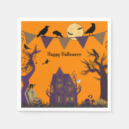 Griezelig Halloween-feest uitnodiging Servet