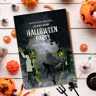 Griezelig Halloween Feest Verschrikkelijke Nacht Z Kaart