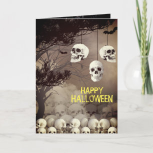 Griezelig Halloween-feest vreemde nacht Feestdagen Kaart