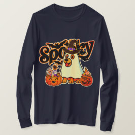 Griezelig Halloween Geest Pompoen Lange Mouwen Shi T-shirt