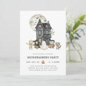 Griezelig Halloween Housewarming Feest Kaart (Staand voorkant)