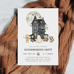 Griezelig Halloween Housewarming Feest Kaart