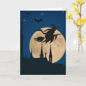 Griezelig Halloween Kaart (Gele Bloem)