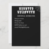 Griezelig Halloween Kantoorfeest Zwarte Kat Kaart (Achterkant)