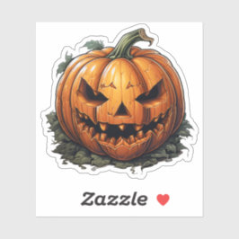 Griezelig Halloween Koel Sinaasappel Pompoen Gezic Sticker