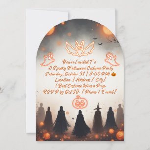 Griezelig Halloween Kostuumfeest Uitnodiging