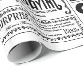 griezelig halloween krant antiek wit cadeaupapier (Rol Hoek)