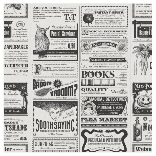 griezelig halloween krant antiek wit stof (Close Up)