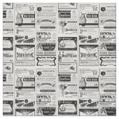 griezelig halloween krant antiek wit stof (Swatch)