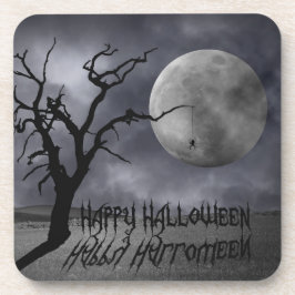Griezelig Halloween Landschap Bier Onderzetter