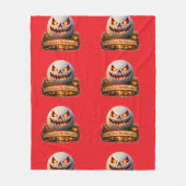 Griezelig Halloween leuk grafisch gepersonaliseerd Fleece Deken (Voorkant)