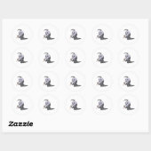 Griezelig Halloween ontwerp Ronde Sticker (Vel)