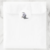 Griezelig Halloween ontwerp Ronde Sticker (Tas)