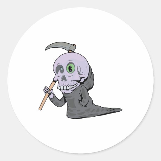 Griezelig Halloween ontwerp Ronde Sticker (Voorkant)