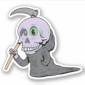 Griezelig Halloween ontwerp Sticker (Voorkant)