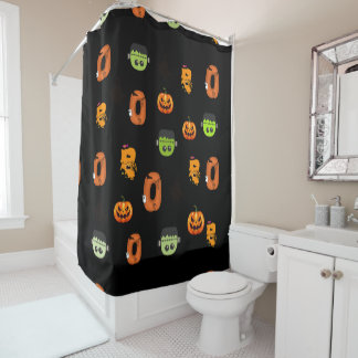 Griezelig Halloween Patroon Douchegordijn