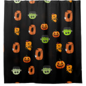 Griezelig Halloween Patroon Douchegordijn (Voorkant)