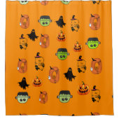 Griezelig Halloween Patroon Douchegordijn (Voorkant)