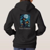 Griezelig Halloween Pompoen Duo Hoodie (Achterkant)