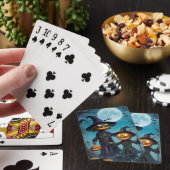 Griezelig Halloween Pompoen Duo Pokerkaarten (Insitu)