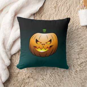 Griezelig Halloween Pompoen Gezicht Kussen