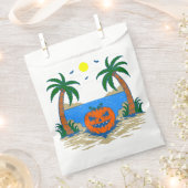 Griezelig Halloween pompoen tropisch eiland Bedankzakje (Geknipt)