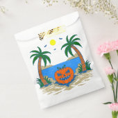 Griezelig Halloween pompoen tropisch eiland Bedankzakje (Gezegeld)