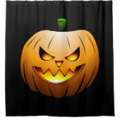 Griezelig Halloween Pompoenengezicht Douchegordijn (Voorkant)