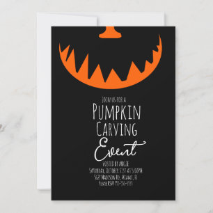 Griezelig Halloween pompoensnijfeest evenement Kaart