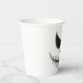 Griezelig Halloween Skelet Gezichtsfeestje Papieren Bekers (Rechts)