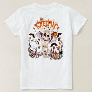 Griezelig Halloween-skelet T-shirt