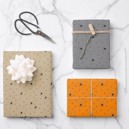 Griezelig Halloween spin inpakpapier. Inpakpapier Vel (Voorkant)