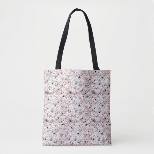 Griezelig Halloween Spinnenweb Tote Bag (Voorkant)