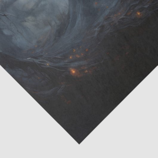 Griezelig Halloween Spokenhuis voor Decoupage Tissuepapier (Detail)