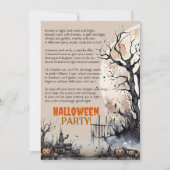 Griezelig Halloween Spooky Party Gedicht Uitnodigi Aankondiging (Voorkant)