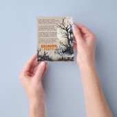 Griezelig Halloween Spooky Party Gedicht Uitnodigi Flyer (Hand)