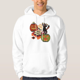 Griezelig Halloween Sushi Feest met Speelse Zwarte Hoodie