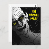 Griezelig Halloween Vampier Feest Briefkaart (Voorkant / Achterkant)