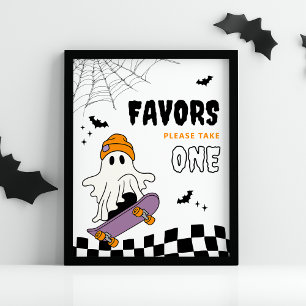 Griezelig Halloween-verjaardagsfeest voor jongens- Poster