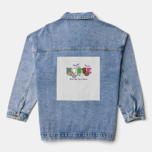 Griezelig Halloween-verpleegster cadeau - Vertrouw Denim Jacket