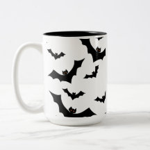 Griezelig Halloween Vleermuizen Patroon Esthetisch