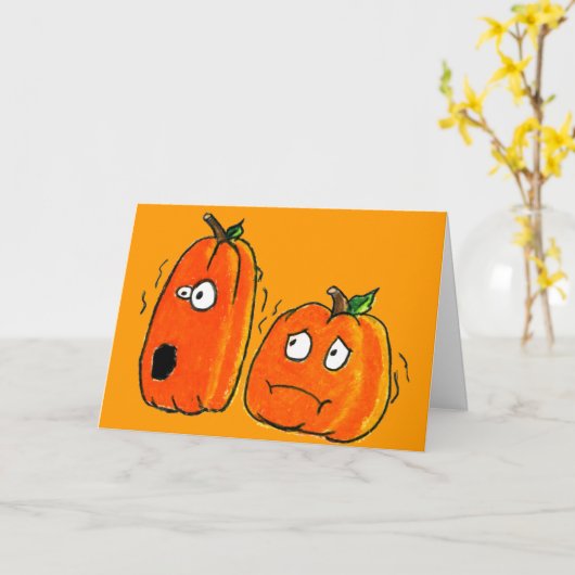 GRIEZELIG HALLOWEEN WENSKAART KAART (Gele Bloem)