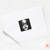 Griezelig Heksengezicht Vierkante Sticker (Envelop)